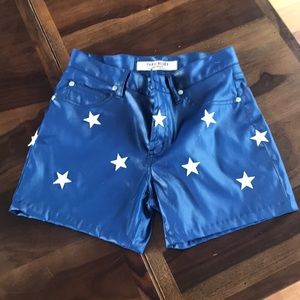 Vintage blue American flag wax shorts